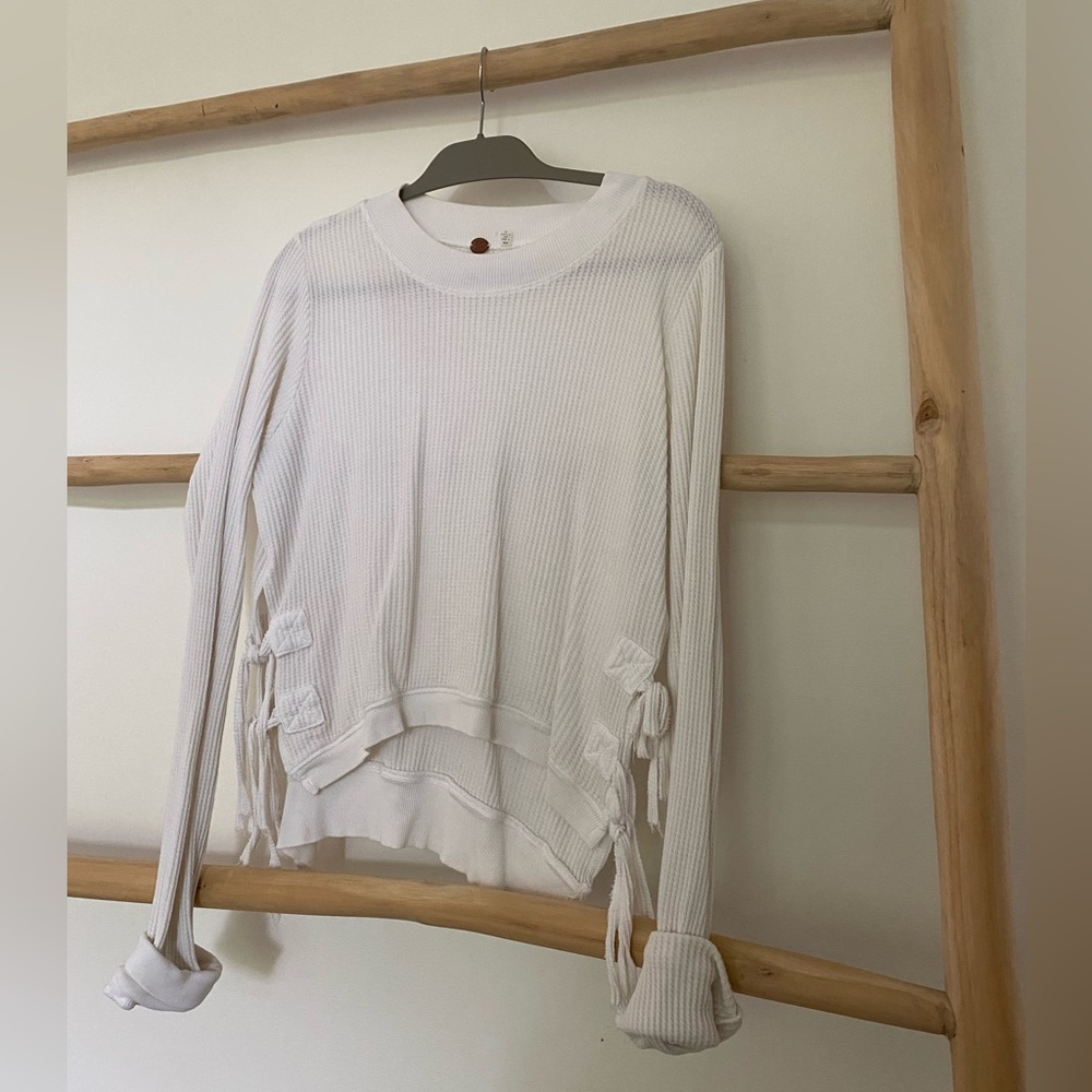 Free People Waffle Long-sleeve Top